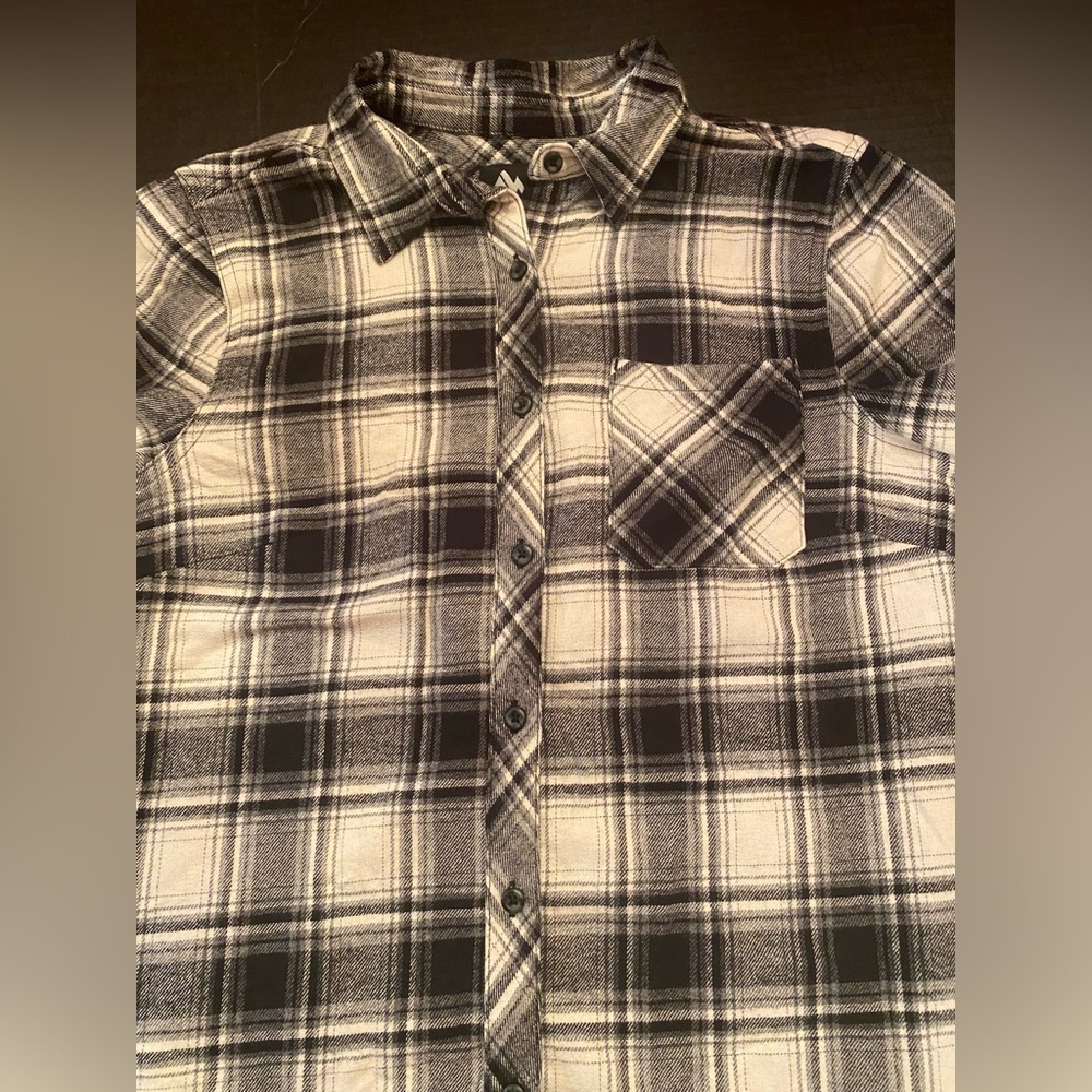 Men’s Mountain Club Flannel Shirt‎ Black White Size Medium - Picture 7 of 7